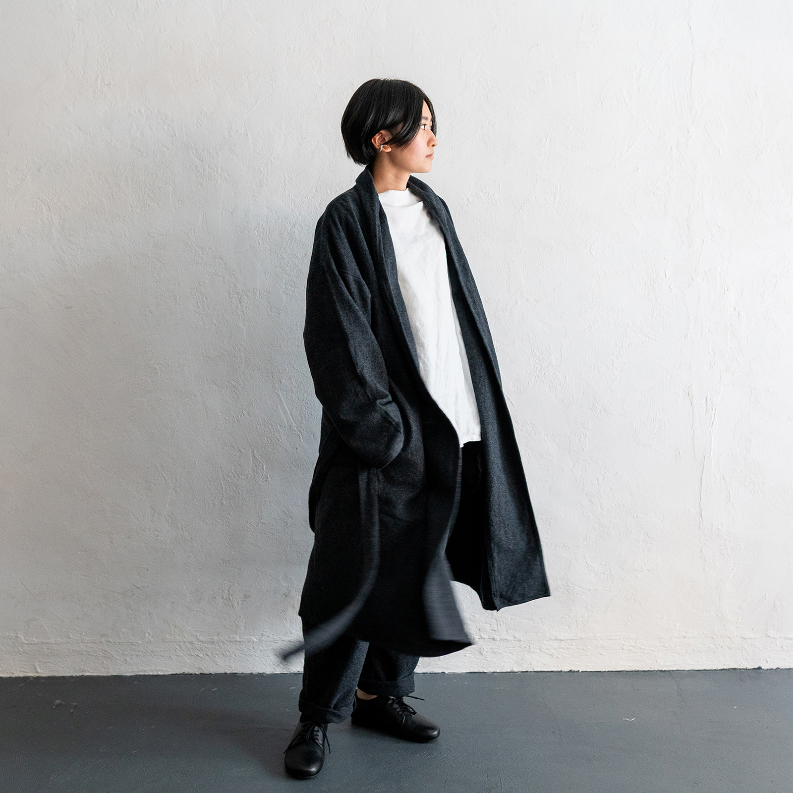 Tweed Cotton - Charcoal