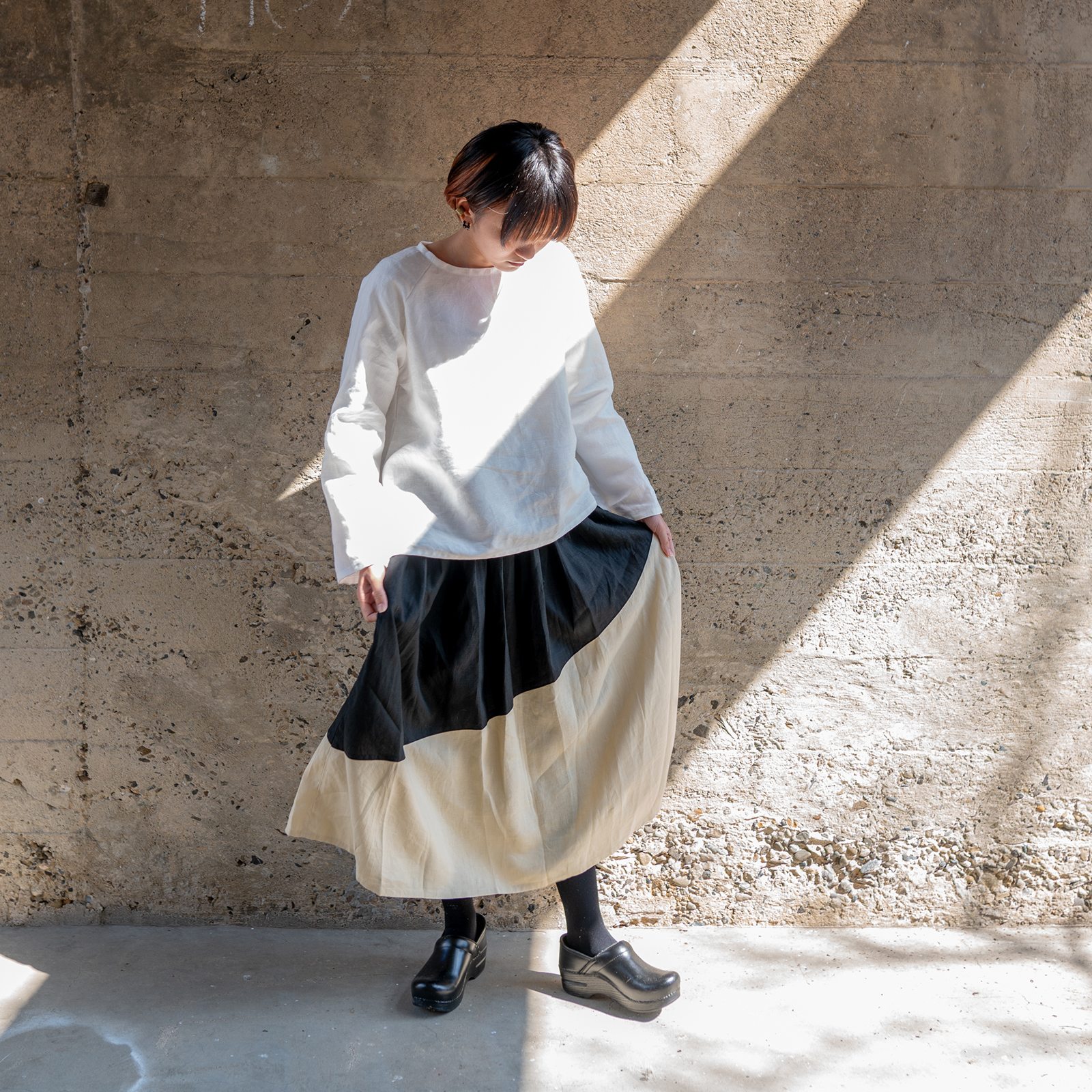 Linen - Black x Poire