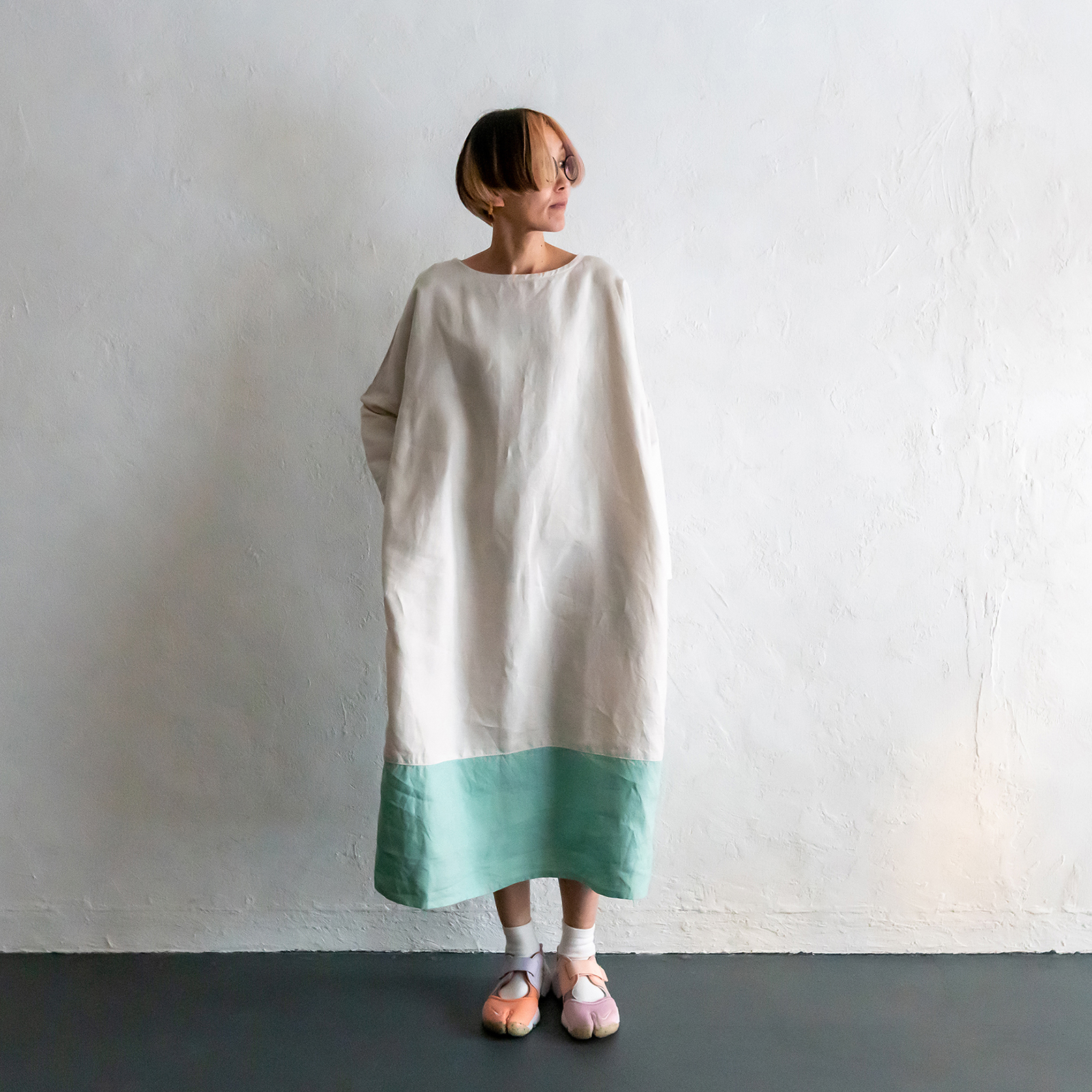 Linen - Mushroom x Cream Mint