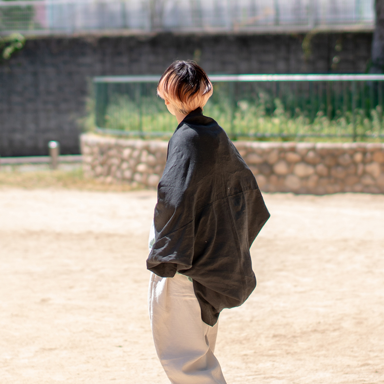 Wide / Linen - Black