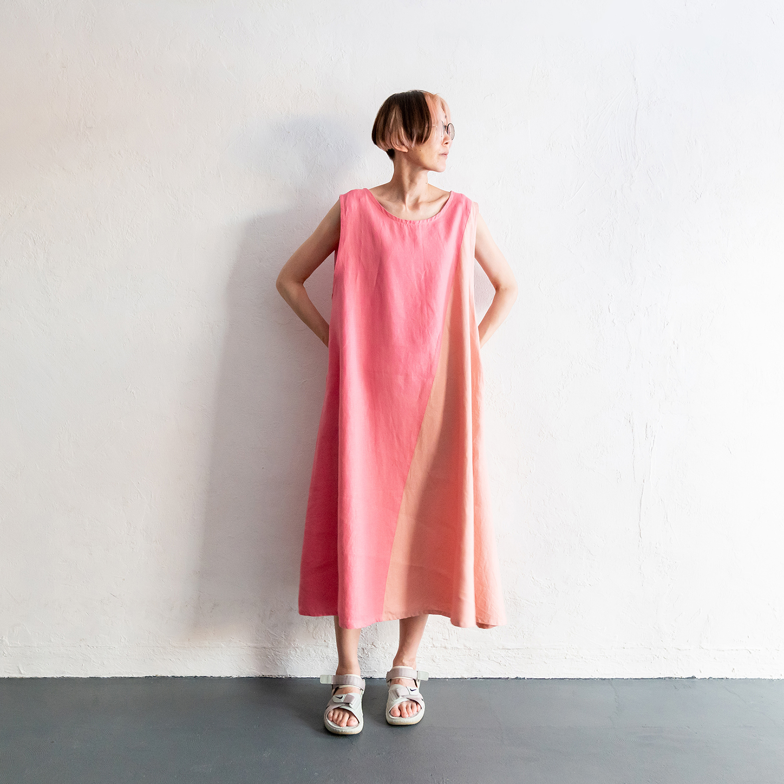 Linen - Flower Pink x Cream Strawberry