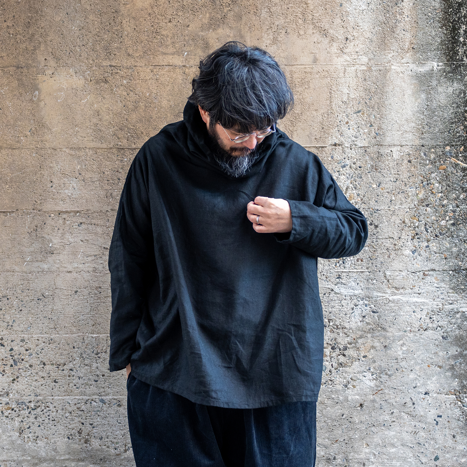 Long / Linen - Black